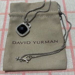 David Yurman Black and Silver Necklace